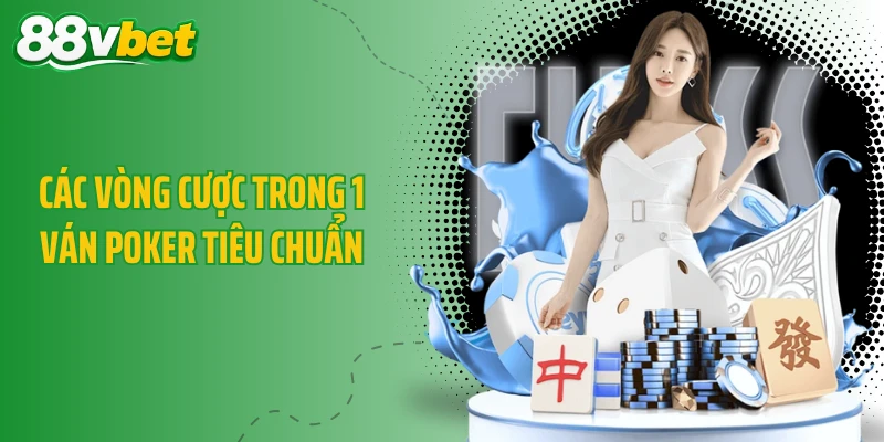 Các vòng cược trong 1 ván Poker tiêu chuẩn
