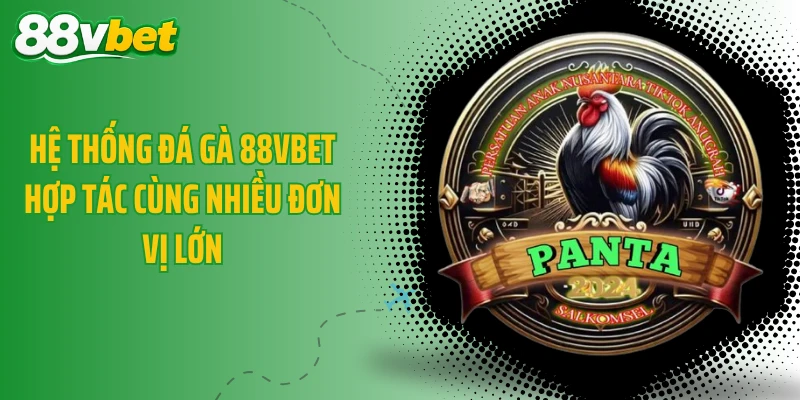 Hệ thống đá gà 88VBET hợp tác cùng nhiều đơn vị lớn