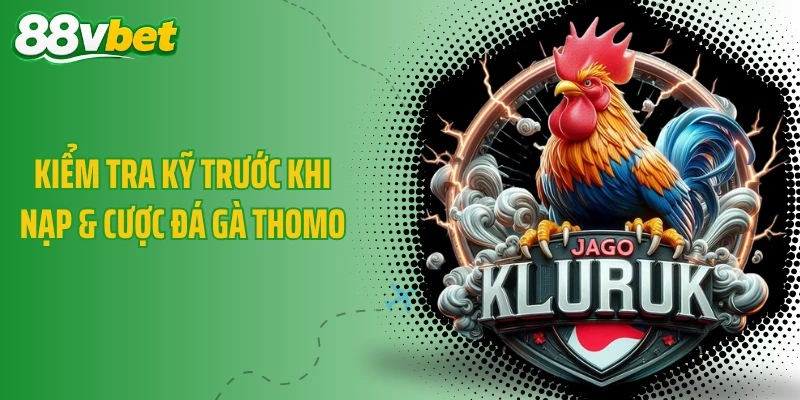 Kiểm tra kỹ trước khi nạp & cược đá gà Thomo
